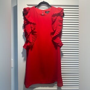 Lulus dress with shoulder ruffles